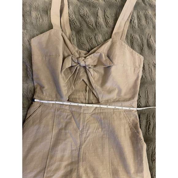 Abercrombie And Finch Keyhole Tan/khaki Jumpsuit  Romper Adjustable Straps Sz 8 - Picture 11 of 12
